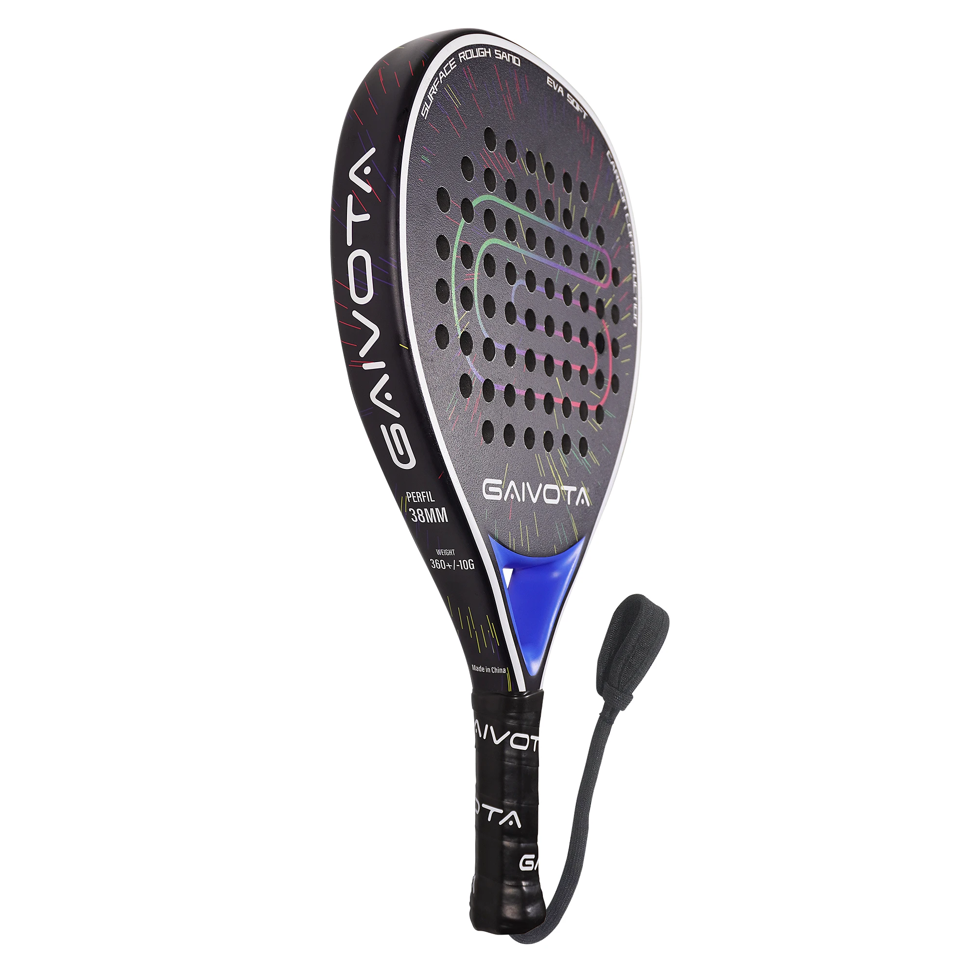 GAIVOTA 2025 New Debut PX20 Blue Padel Tennis Racket Carbon Fiber Surface Treatment EVA Memory Flexible Foam Core Padel Racket