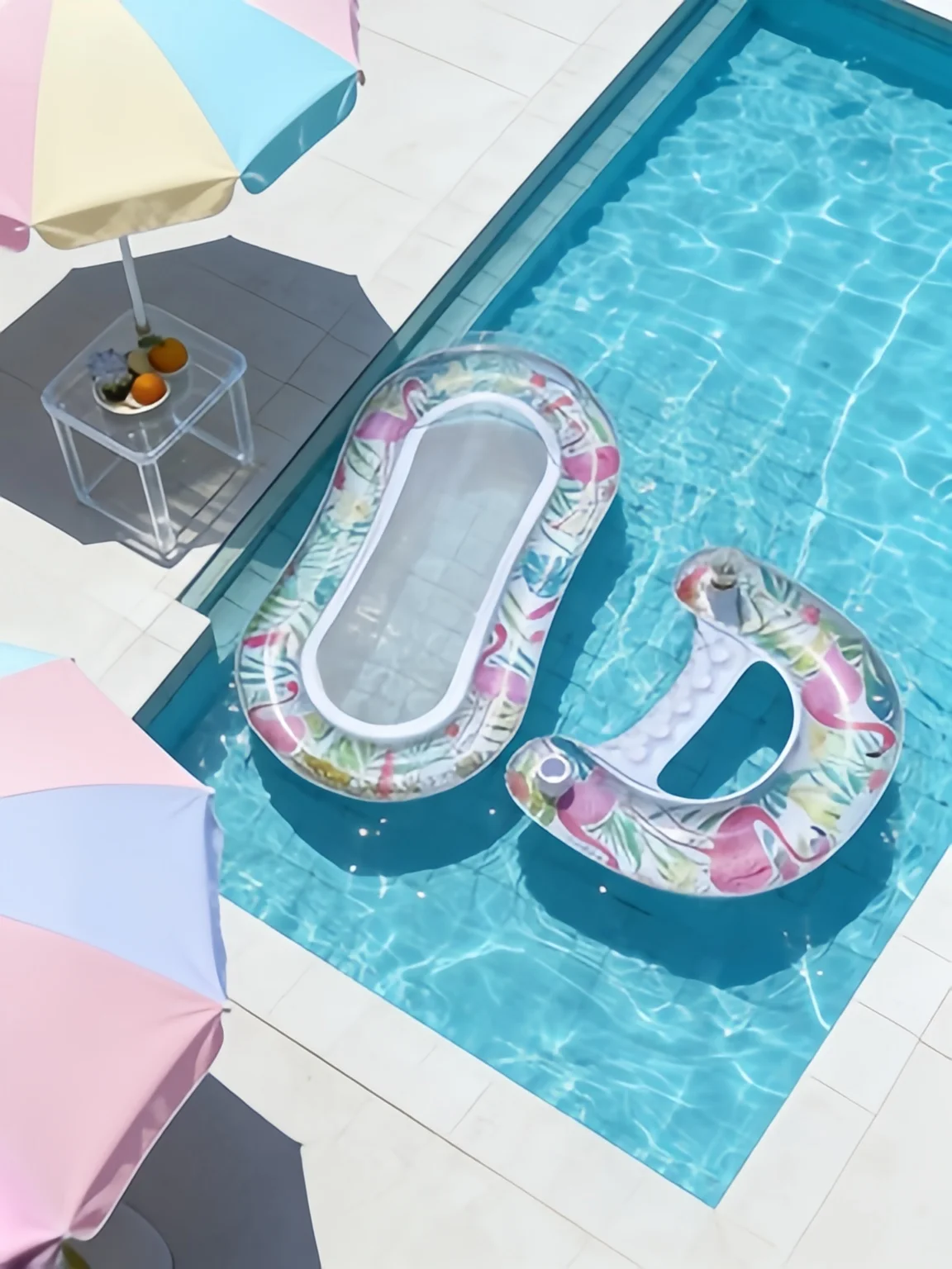 

1pc inflatable sequined flamingo-pattern floating bed hammock, can be used as a portable floating bed for adults, suitable for u