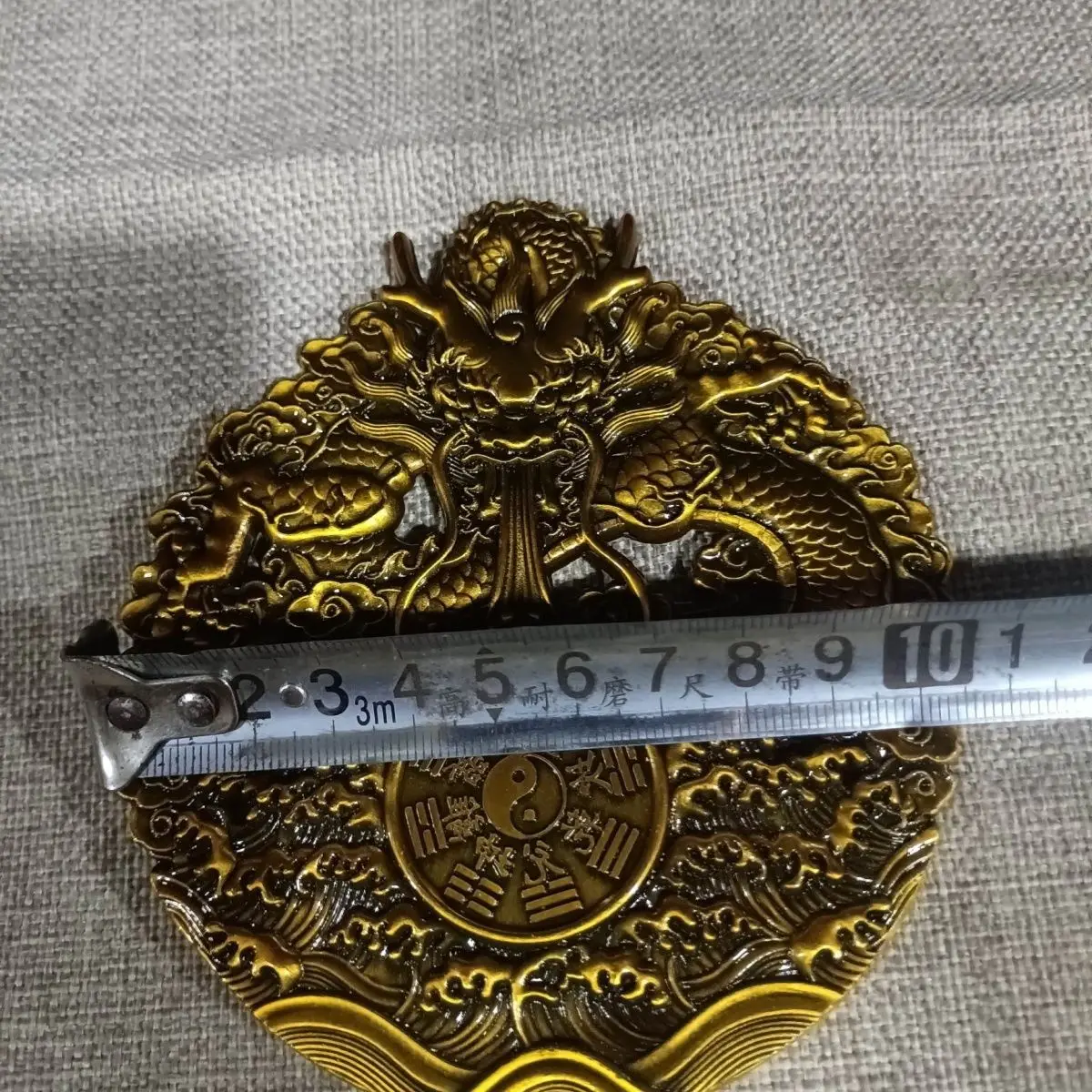 Antique Qiankun Yin and Yang Gossip Dragon Brand Shenlong Water Absorbing Gossip Mirror Pendant Living Room Entrance Panlong All