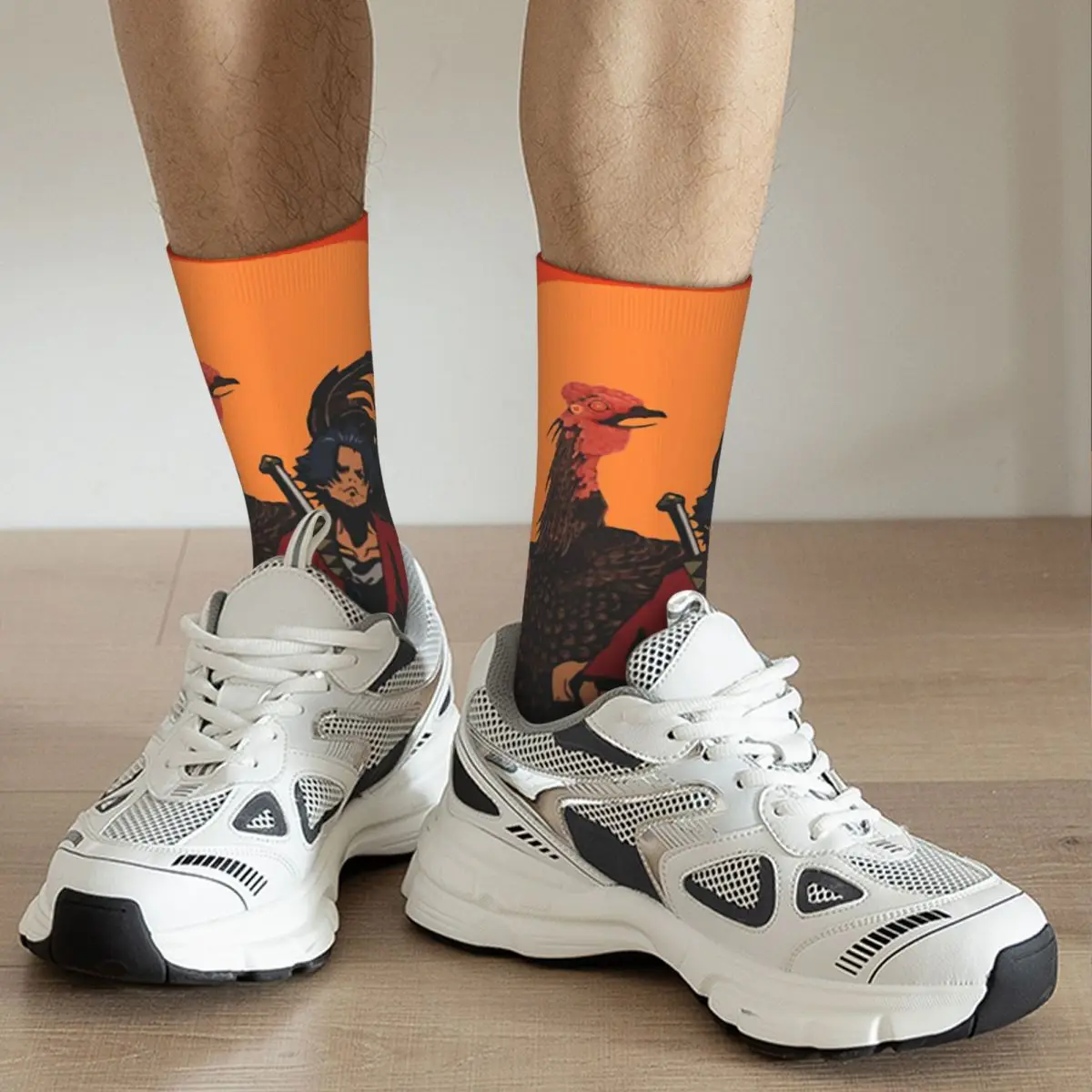 Hip Hop Retro Mugen Spread Crazy Men's compression Socks Unisex Samurai Champloo Anime Harajuku Seamless Printed  Crew Sock