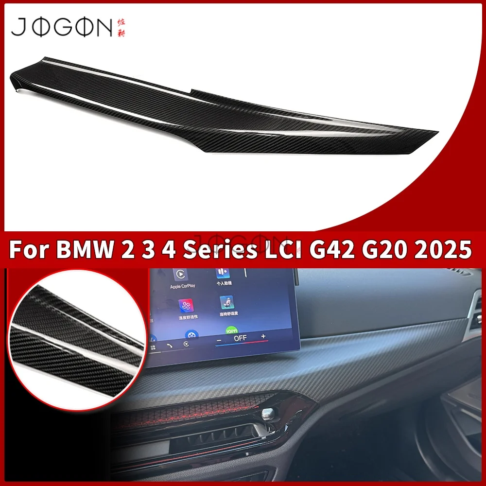 For BMW 2 3 4 Series LCI G42 G20 G22 2025 Carbon Fiber Car Interior Center Console Dashboard Panel Cover Trim Car Accessories