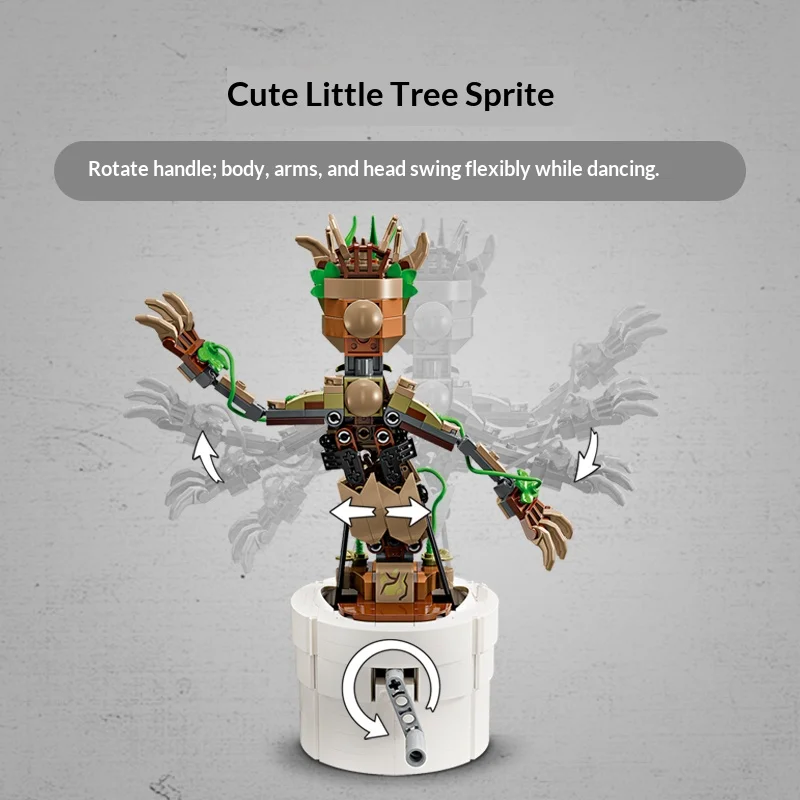 ตัวต่อเลโก้ 76297 ดานซิ่งกรูทเด็กชายและเด็กหญิงประกอบตัวต่อของเล่นเด็กของขวัญ