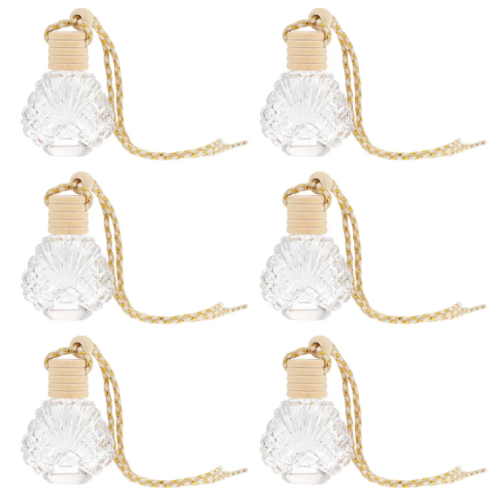 

6Pcs Car Perfume Bottle Hanging Essential Oil Diffuser 15Ml Perfume Bottle Pendant Aromatherapy Decorative Accessories for Car