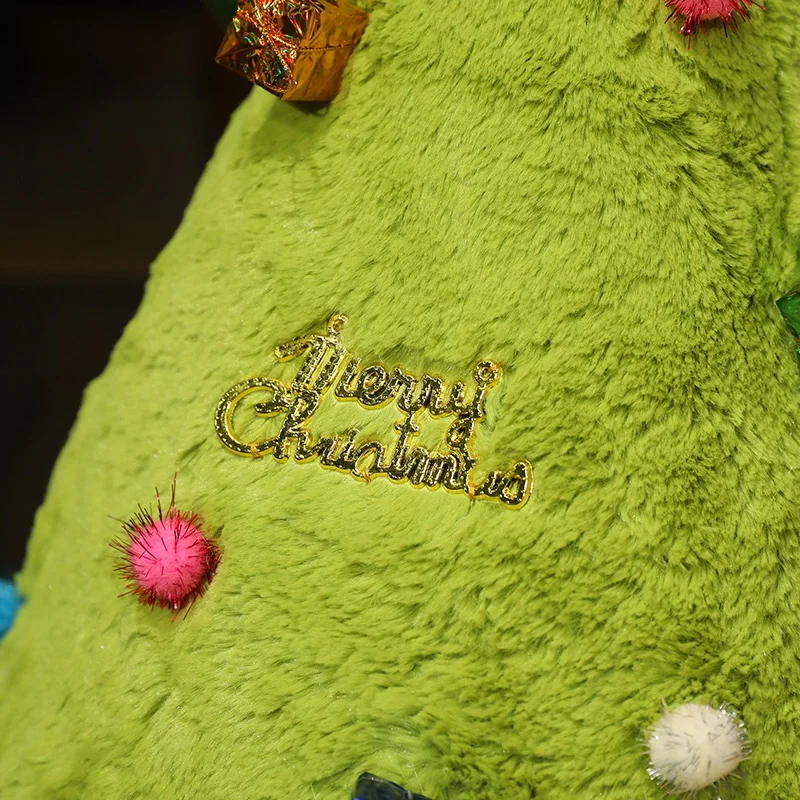Simulação árvore de natal brinquedo de pelúcia bonito evergreen lance travesseiro desejando árvores natal vestir-se crianças presente aniversário