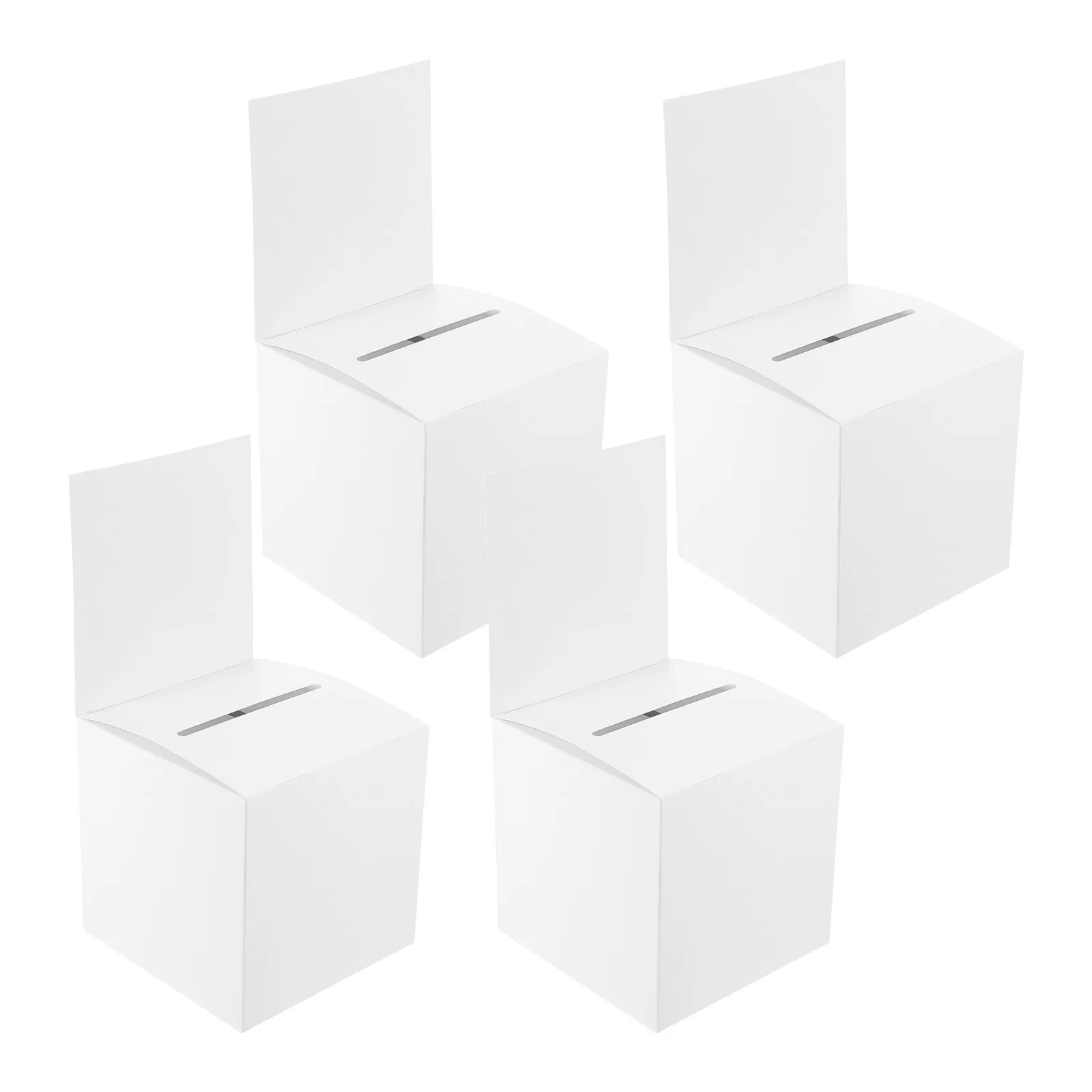 4 Stuks Papieren Loterij Doos Multifunctionele Stemmen Opbergdoos Voor Party Meeting Donatie Stembiljet Ticket Houder Papier Loterij doos