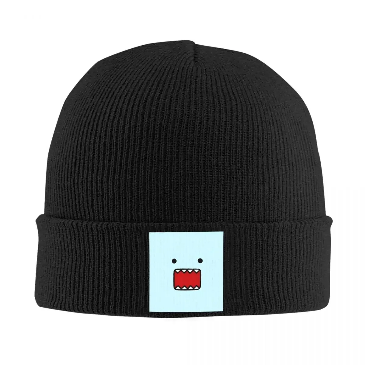 Domo Kun Doll Beanie Hats blue Cool Caps Men Women Outdoor Knit Hat Autumn Graphic Warm Beanie Hat