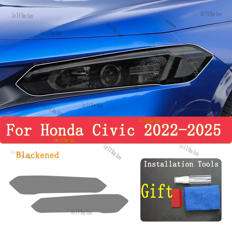 

For HONDA civic (2022-2025) TPU Car Exterior Headlights Anti-Scratch Protective Film Headlamps Repair Sticker Accessories Refi