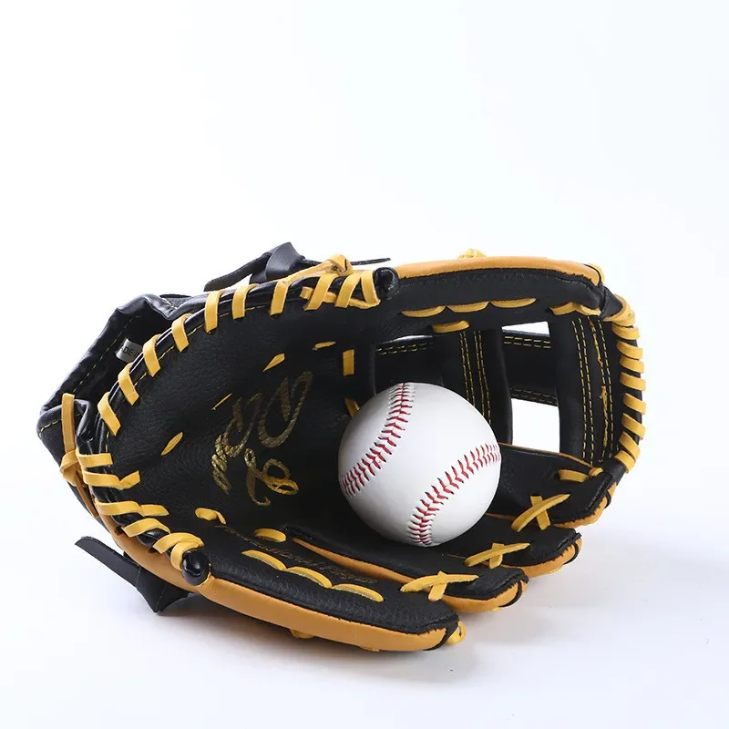 11.5/12.5inch Professional Baseball Gloves Youths Adults Genuine Leather Baseball Mitt Gear Softball Training Catcher Gloves