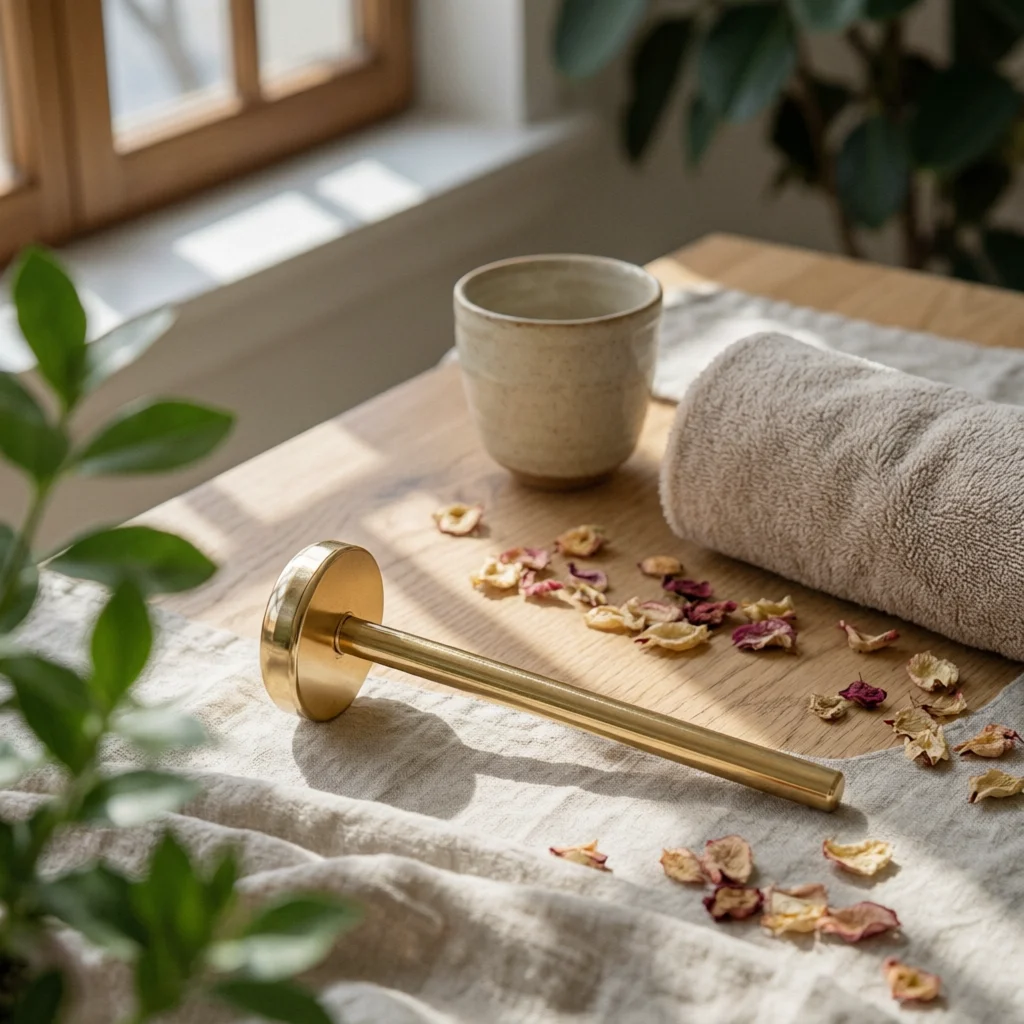 Gua Sha Tool Smooth Gua Sha Scraper Massage Scraper with Handle Manual Long-Lasting for Self-Care