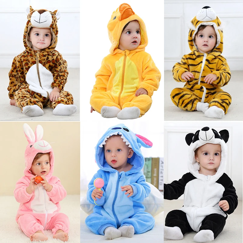 

Детские комбинезоны-ромперы: купите больше, чтобы сэкономить на доставке. Зимние фланелевые комбинезоны-пижамы с капюшоном для детей, костюмы для косплея, комбинезоны-слипы, одежда для малышей.