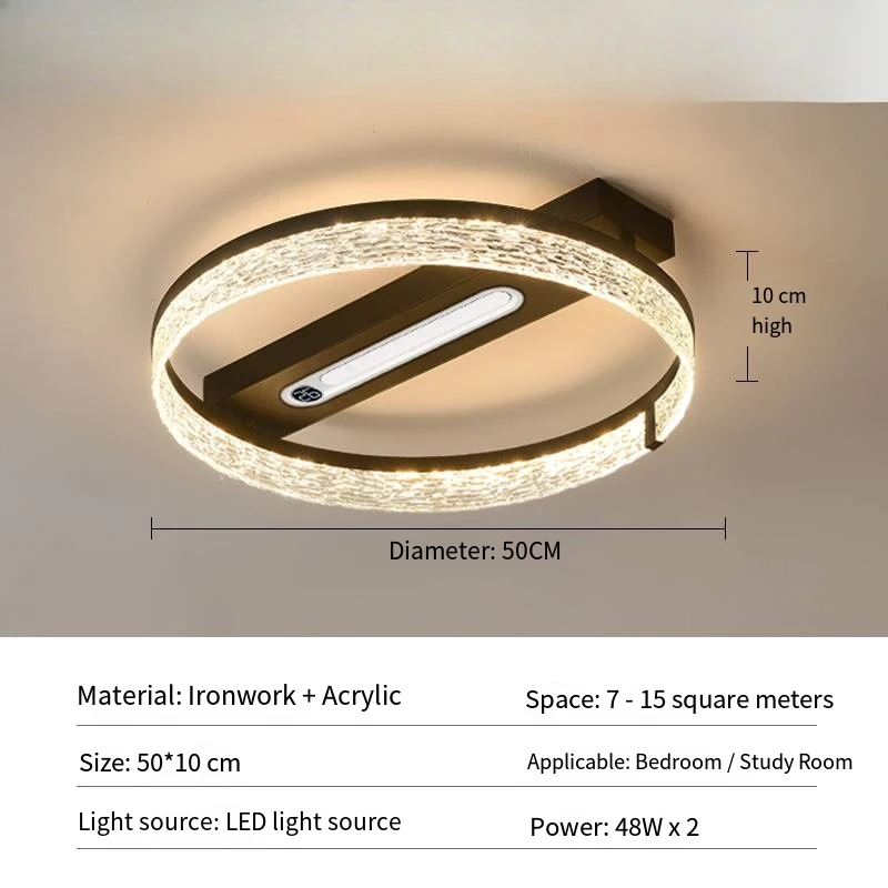 Modern Acrylic Ceiling Light Luster Pendant Lamp Dimmable Adjustable Height Chandelier for Living Dining Room home Internet  doc
