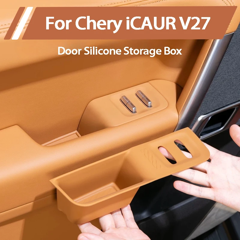 For Chery iCAUR V27 2026 Door Window Lift Panel Silicone Pad Upgraded Storage Box Interior Accessories