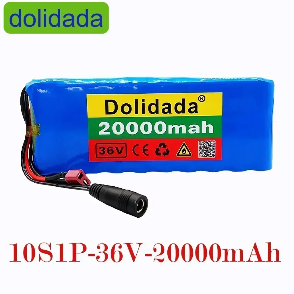 

Batterie lithium-ion 10S1P, 36V, 20ah, , 18650, pour vélo, voiture, scooter électrique, ceinture, avec BMS 20a, 500W, nouveau