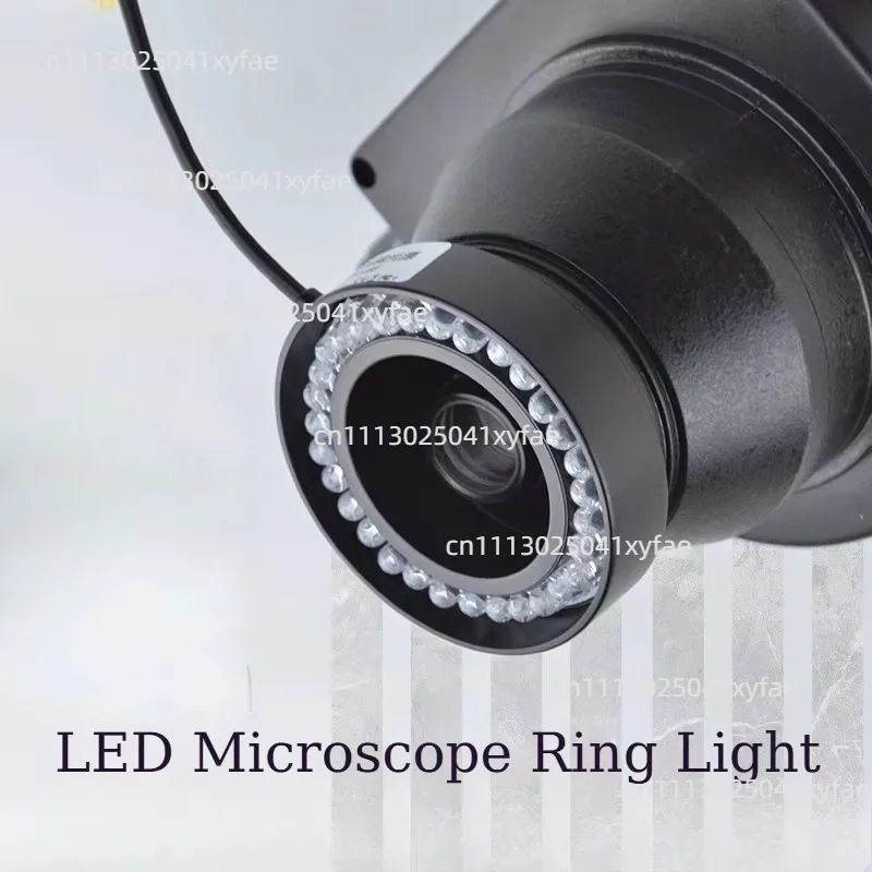 10W 31 LED Ring Light Microscope Illuminator Lamp, Adjustable Focus for Industrial Stereoscopic Microscopes