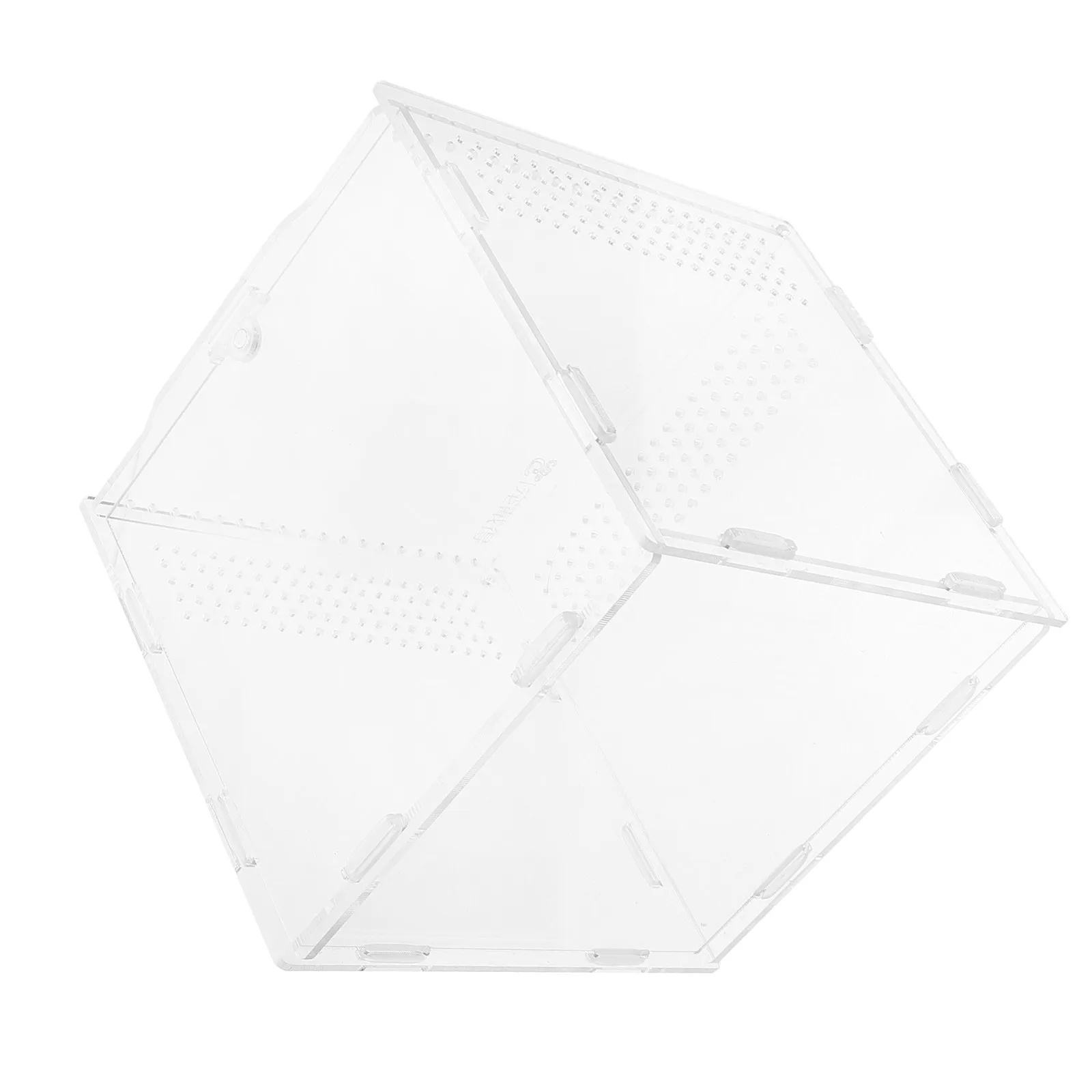 

1 шт. Прозрачный акриловый контейнер для содержания рептилий, многоразовый террариум для змей, ящериц и мелких домашних животных