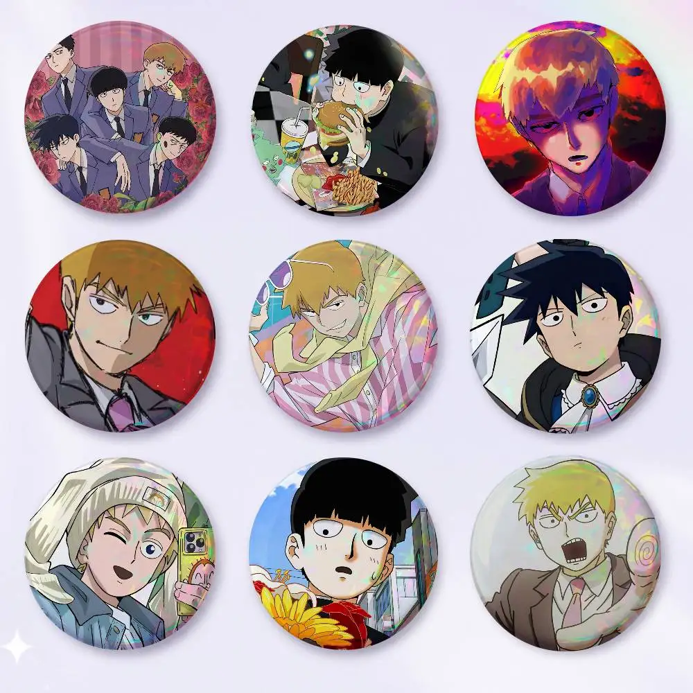 A-Arataka Reigen Ritsu Shigeo Kageyama Cosplay COSTUME Badge Pin Tinplate Brooch Prop Xmas Gift Birthday Gift