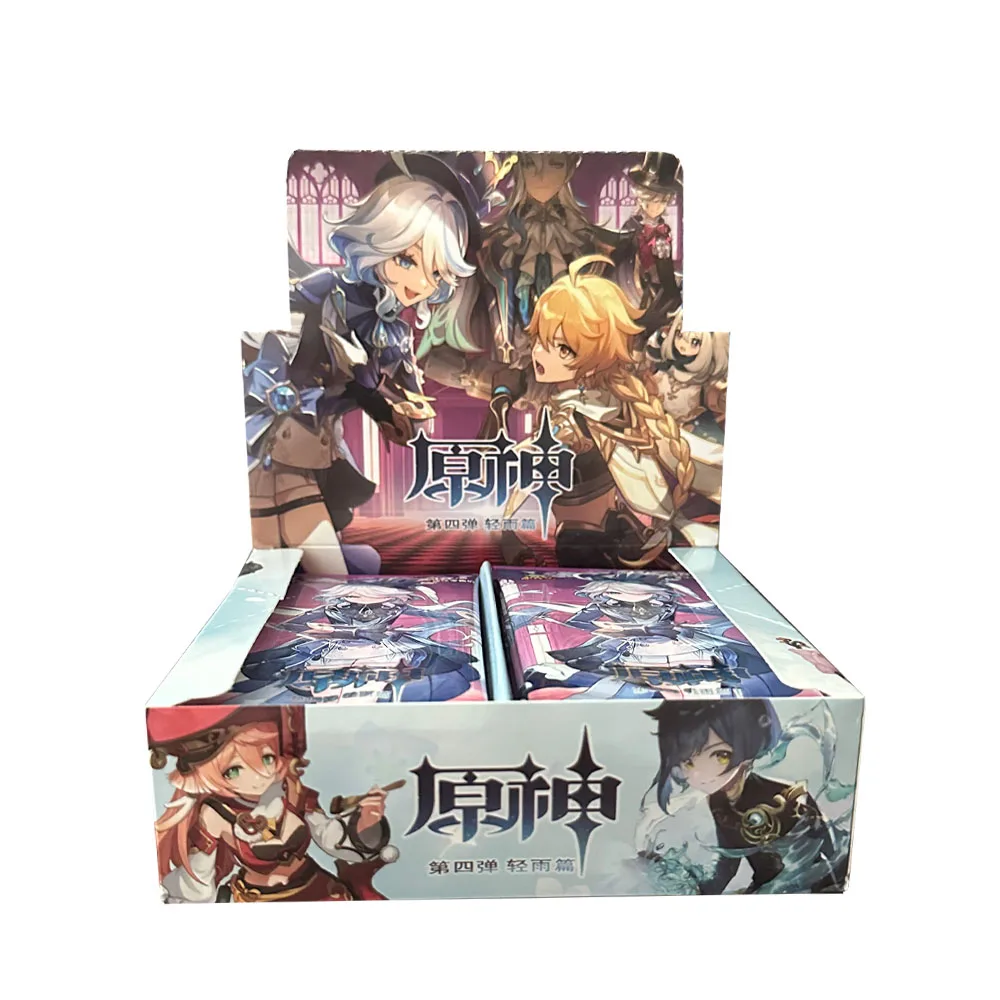 Wholesale Genshin Impact 2M04 Cards Paimon Amber Klee TCG Rare Trading Collection Card Anime Battle Carte for Children Gift Toys