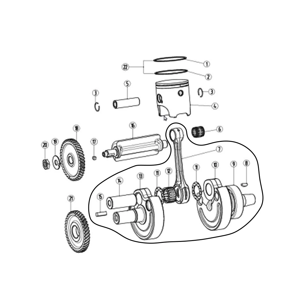 دراجة نارية العمود المرفقي ربط قضيب الجمعية مع تحمل لياماها DT230 Loncin MT250 KEWS GPX TSE250R HJ250H 2 السكتة الدماغية المحرك
