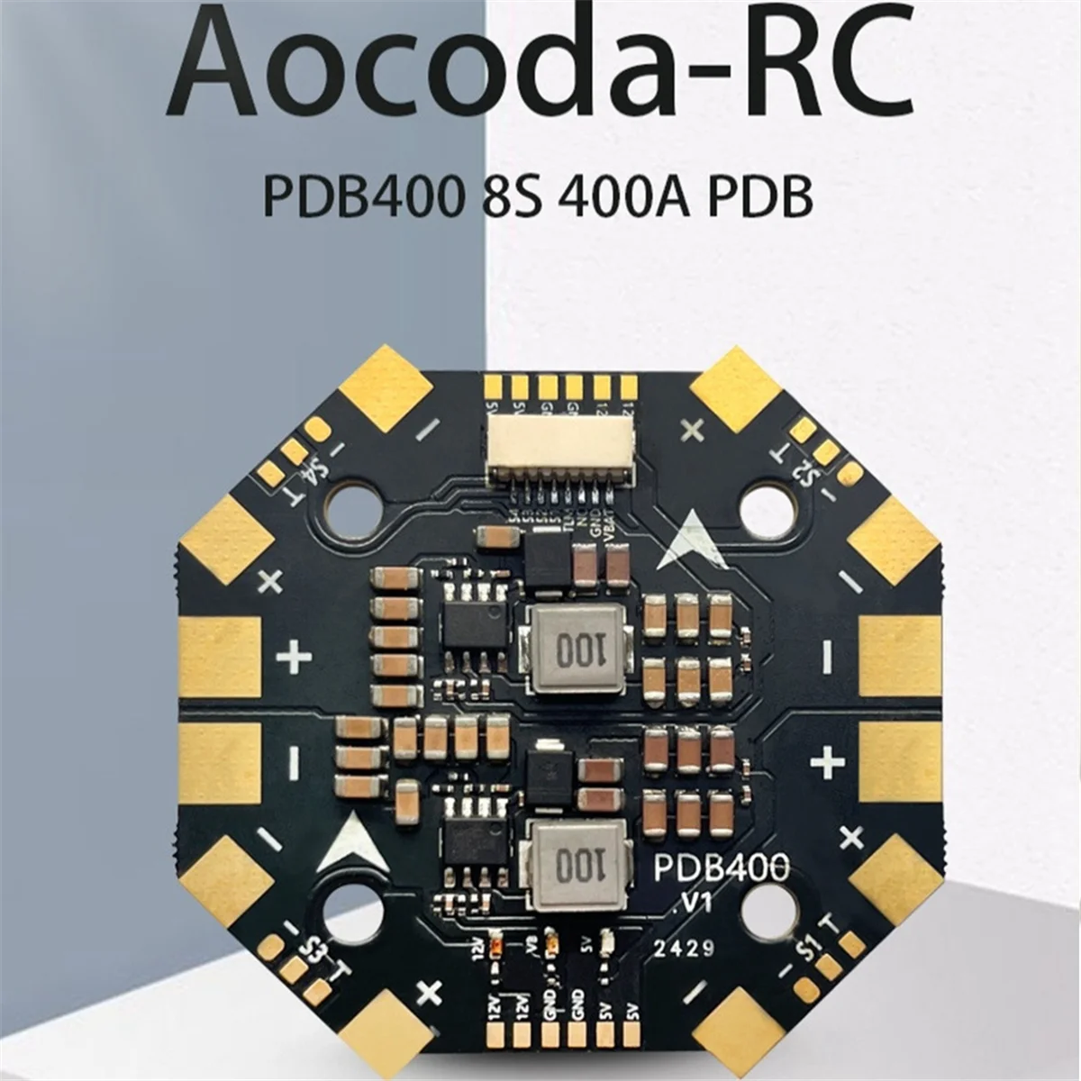 

НОВЫЙ Aocoda-RC PDB400 8S 400A PDB Распределительная плата Квадрокоптер Дрон Амперметр с фиксированным крылом