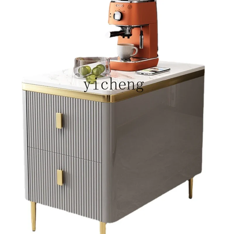 

XL Side Cabinet Side Table Narrow Height Middle Slot Cabinet Stone Plate Storage Cabinet Side Cabinet