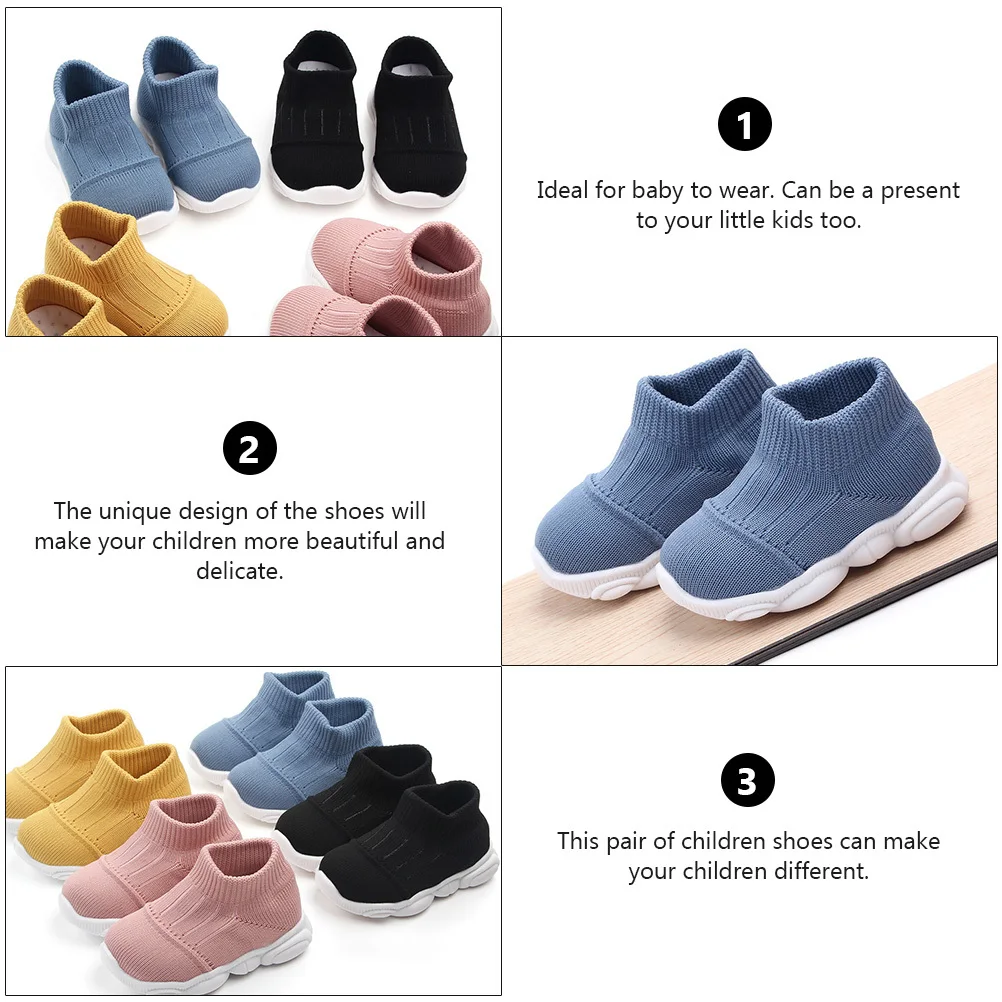 1Pair Baby Prewalkers Breathable Anti-Slip Infant Shoes Unique Design Soft Sole Casual Baby Shoes Infant Prewalker
