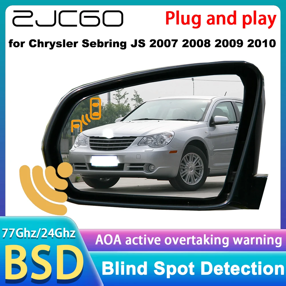 for Chrysler Sebring JS 2007 2008 2009 2010 Blind Spot Assist Monitoring Detection BSM BSA BSD System 77GHz Radar Plug & Play