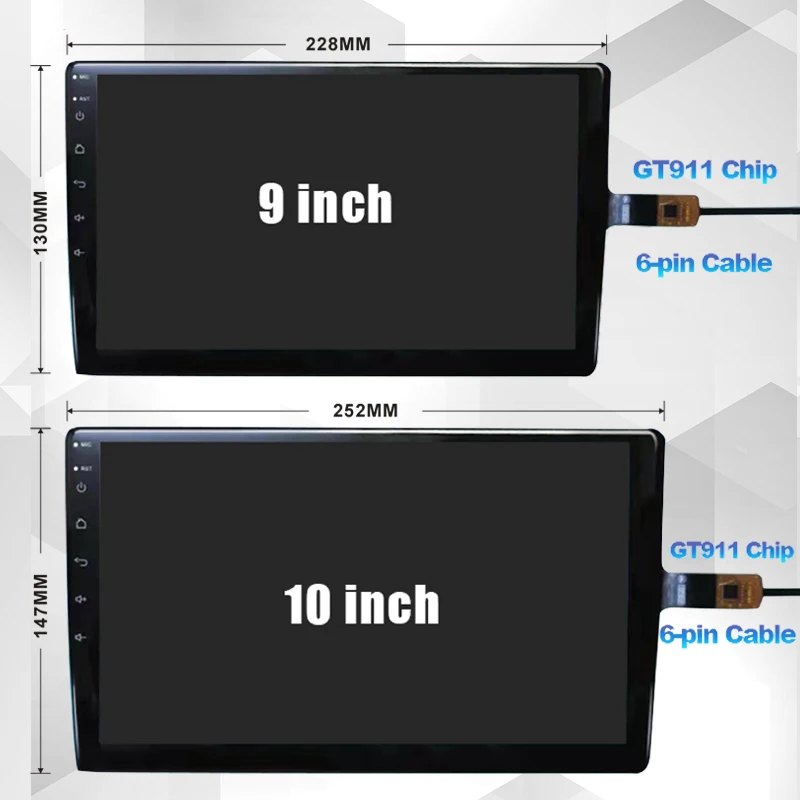 Car Tempered Glass Protective Film For 9 Inch 10 Inch Car Radio Multimedia Video Player GPS Navigation Android 11