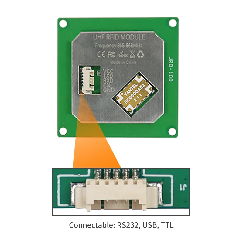 ISO18000-6C(EPC GEN2) With TTL232 M100 JRD-100 Free C# SDK Tag Label Reader Writer Board UHF RFID Module