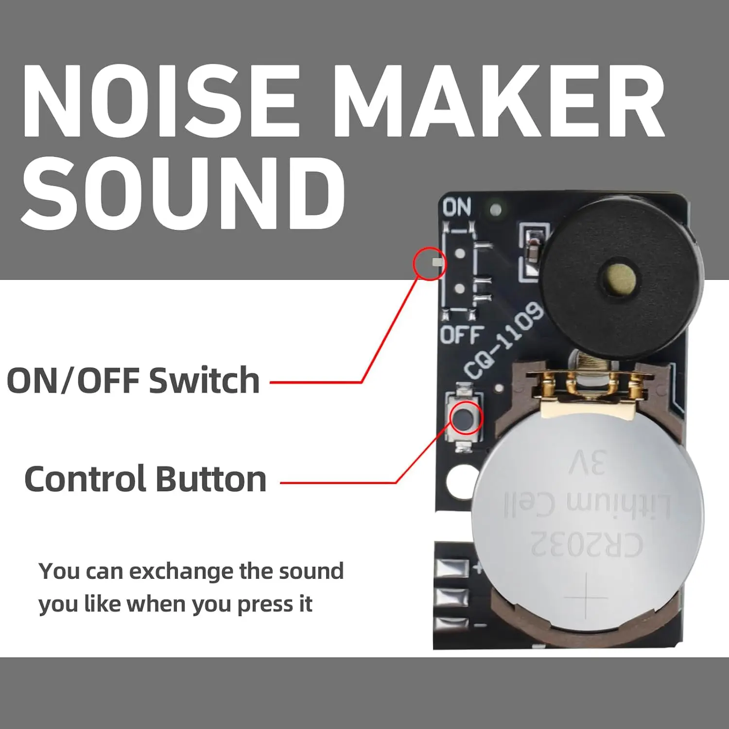 5-farbiger Geräuschmacher, Mini-verkreuzter Geräuschmacher, Parodie-Spielzeug für Zuhause, Party-Requisiten, Streich, Verstecken, nerviger Summer, Büro-Krachmacher-Spielzeug
