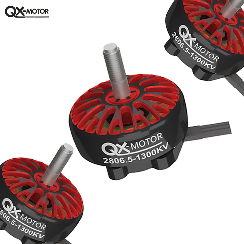 Qx-motor sem escova branco/preto 1300kv 1800kv qx2806.5 para 6-7 Polegada racks fpv peças de brinquedo de helicóptero