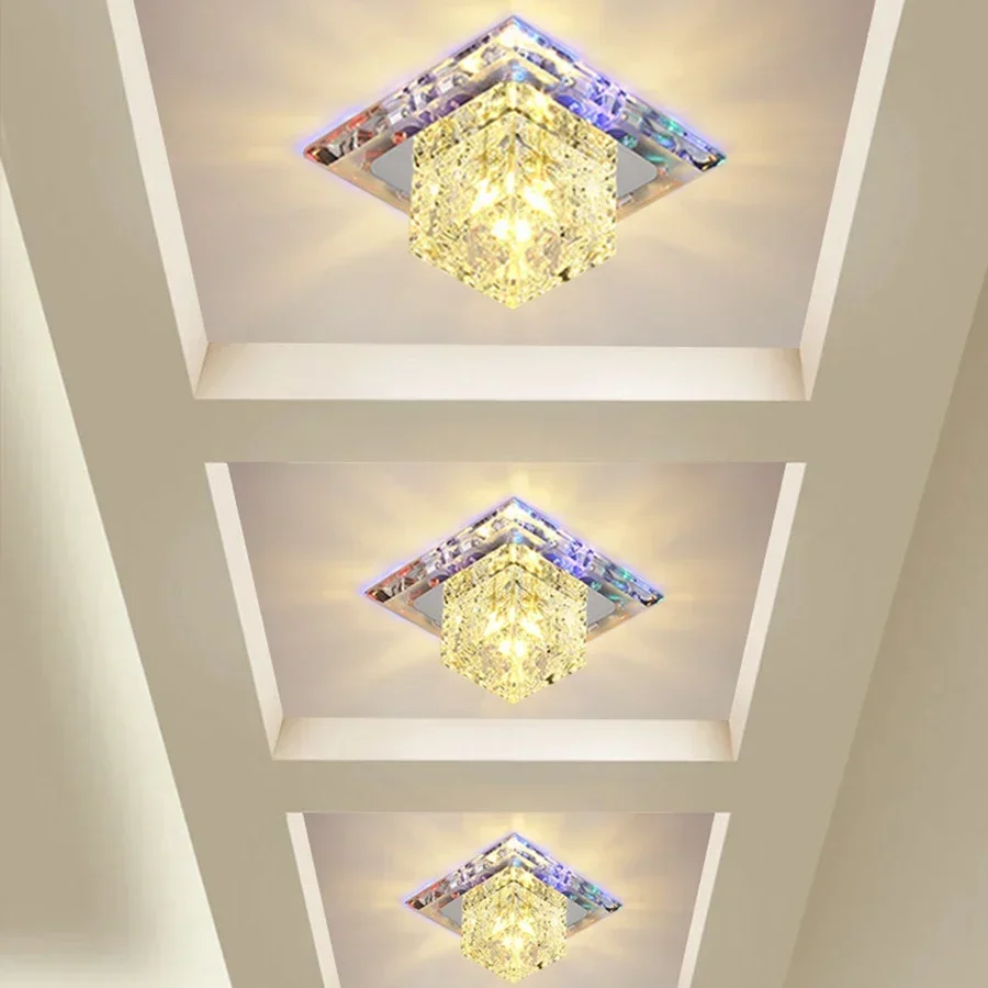 

Downlight SMD 3W 5W LED Crystal Lamp Ceiling Spot Light With LED Driver AC 220V Indoor Decoration for Living Room Kitchen Fixtur