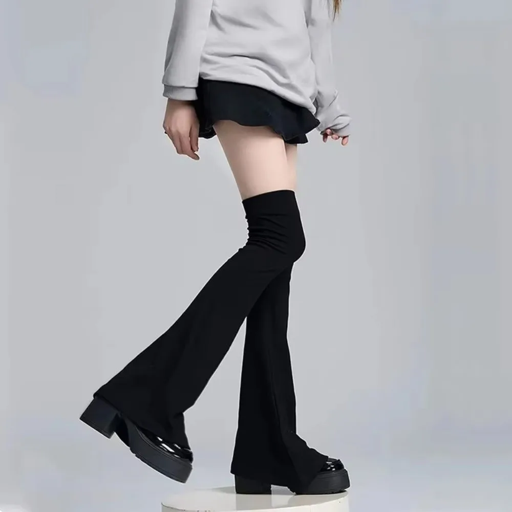 Fashion Y2K Leg Stockings Elasticity Horn Shaped Cuffs Knee Socks Slimming Over The Knee Autumn Winter