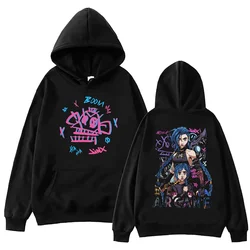 Hot GAME Anime Arcane Hoodie Harajuku Hip Hop Pullover Tops Sweatshirt Fans Gift