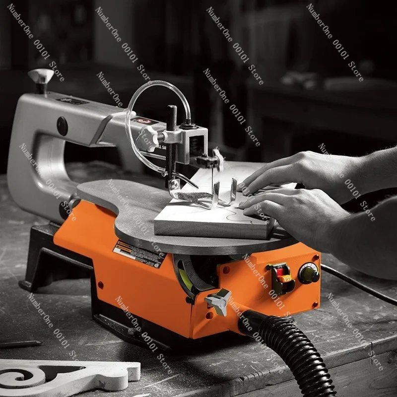 Woodworking Workshop 16 Inch Variable Speed Scroll Saw Tabletop Curved Jigsaw Machine With Cast Iron Base Precision Fine Wood