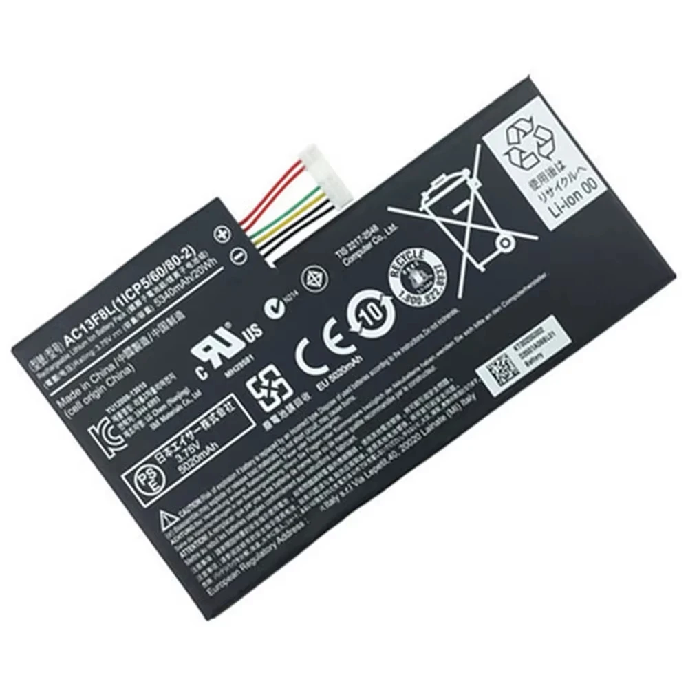 AC13F3L AC13F8L Laptop Battery for Acer Iconia W4 A1-810 A1-811 A1-A810 W4-820 3.75V 20Wh 4960mAh