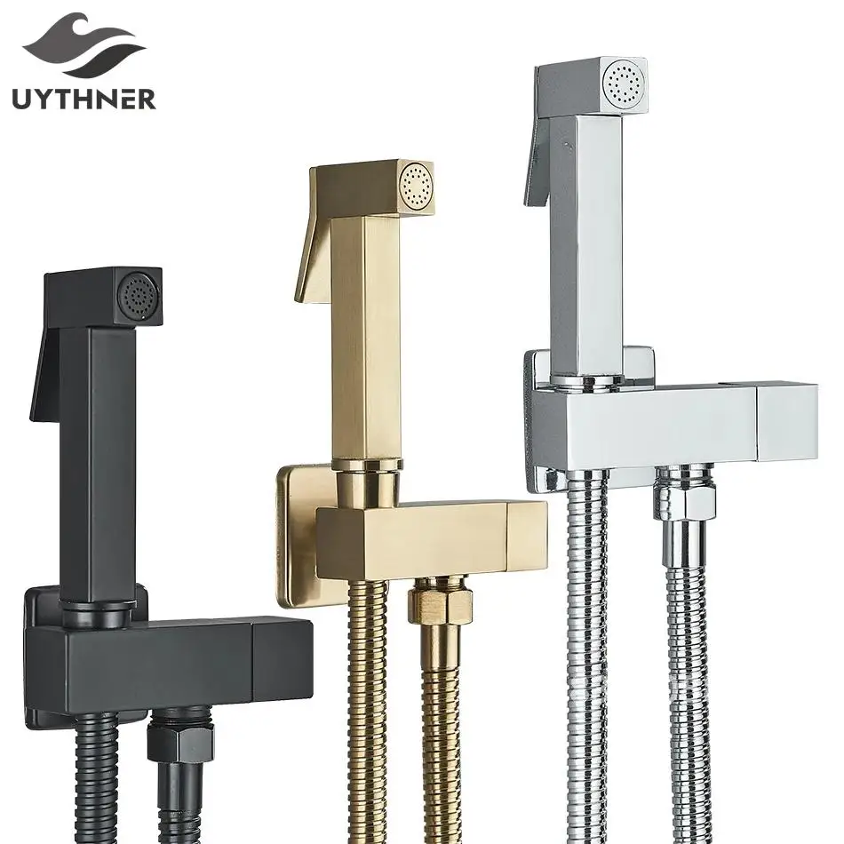 Uythner Bathroom Bidet Faucet Brass Tap Washer Mixer Single Cold Water Shower Sprayer Head Tap Toilet Faucets Toilet Handle Jet