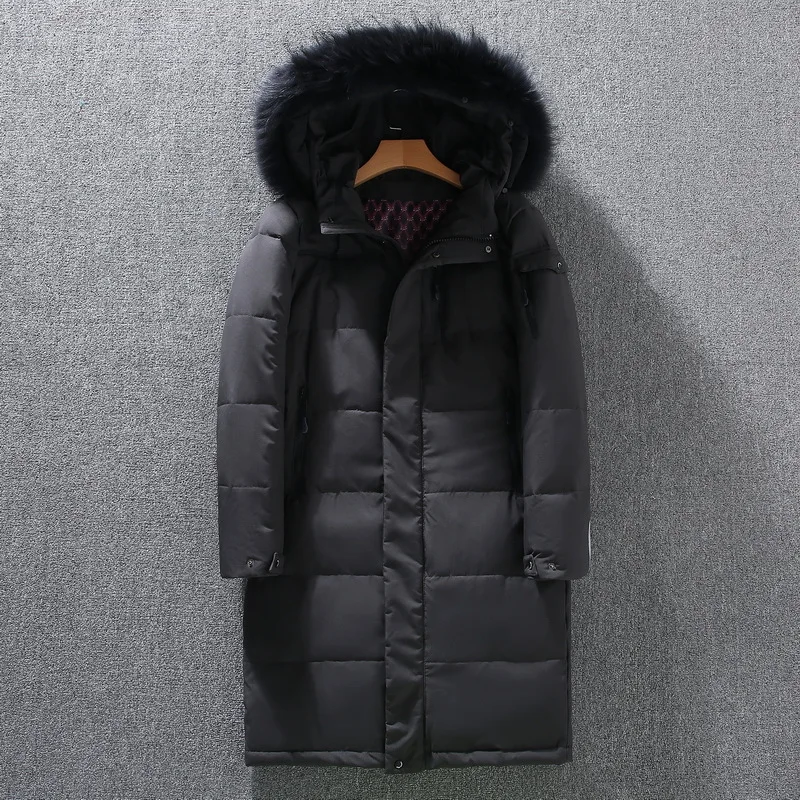 Canada Fashion Men's Down Coats And Parkas Men White Goose Down Jacket Long Padding Winter Puffer Jacket Man Luxury HYX90985