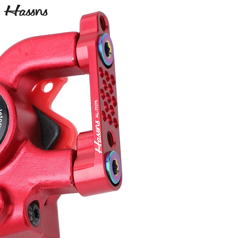Adaptador de freno de disco para bicicleta HASSNS, soporte convertidor de freno de disco CNC para bicicleta de carretera, soporte de pinza de freno de titanio para rotor de 140 y 160 mm - Vista Detalle #05