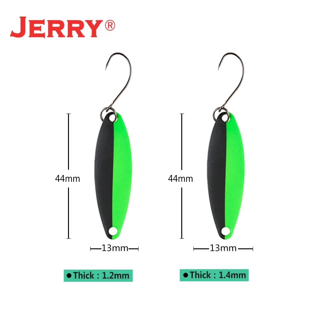 JERRY 3.3g 5g Iron Micro Narrow UV Glittering Colors Perch Trout Hard Baits Wobbler Pesca Freshwater Fishing Metal Spoon