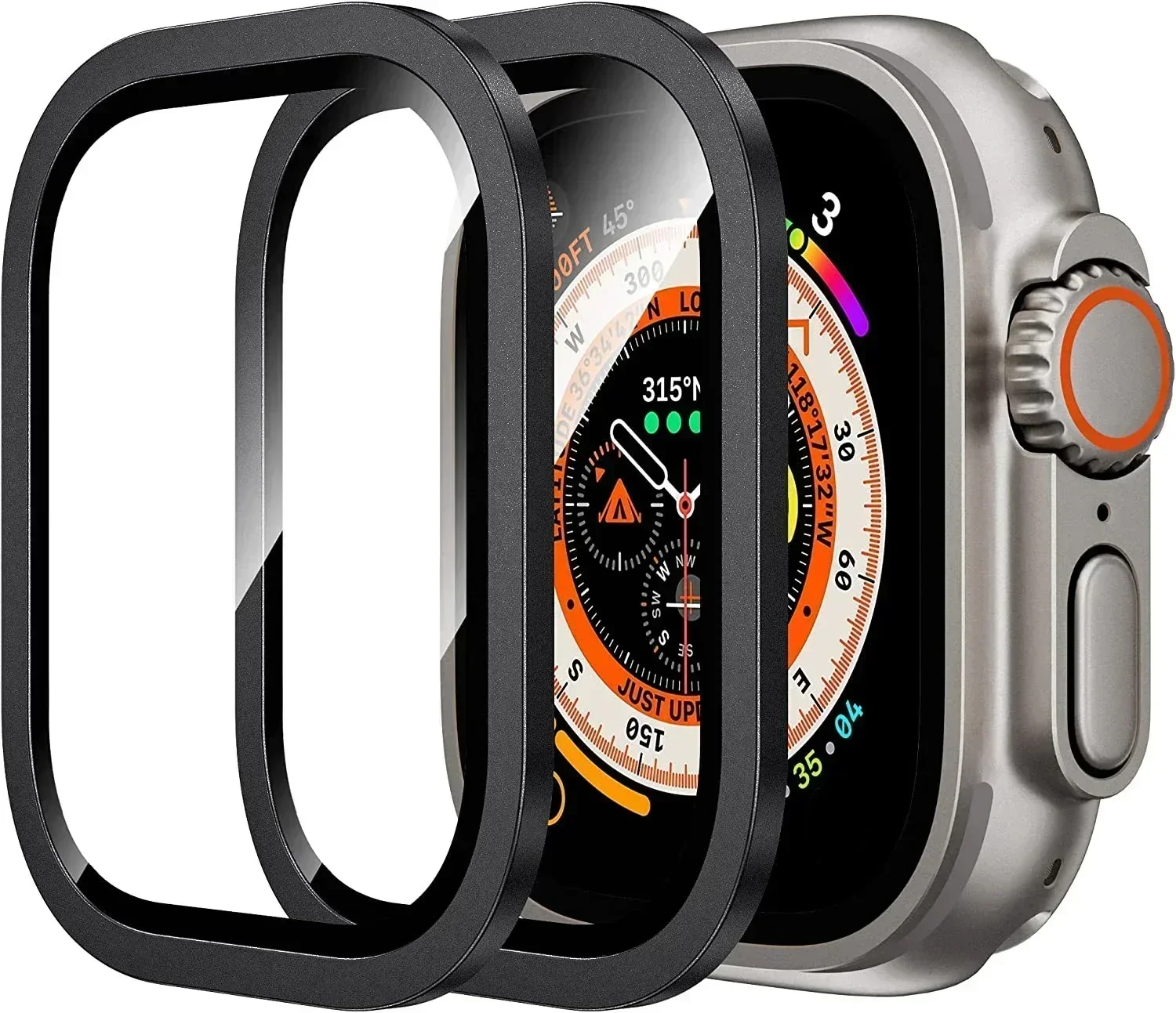 2PCS HD Metallgehärtetes Glas für Apple Watch Ultra 2-3 49mm Displayschutzfolie Anti-Kratz-Stoßfänger Vollfolie für IWatch Ultra 49mm – Detail 10