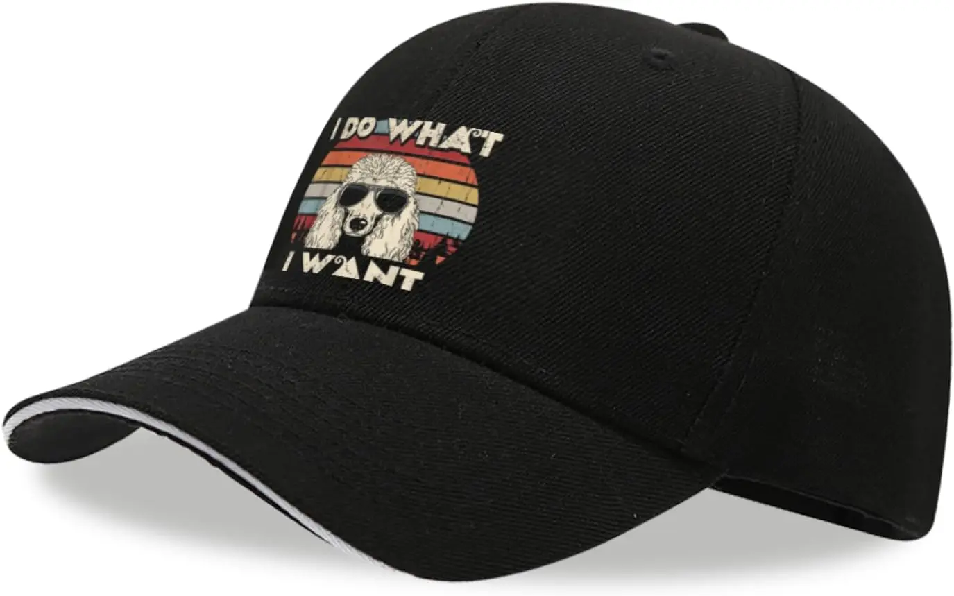 خمر القلطي الكلب أفعل ما أريد الرجعية غروب الشمس قبعة بيسبول البوليستر عارضة قابل للتعديل قبعة الكبار #2