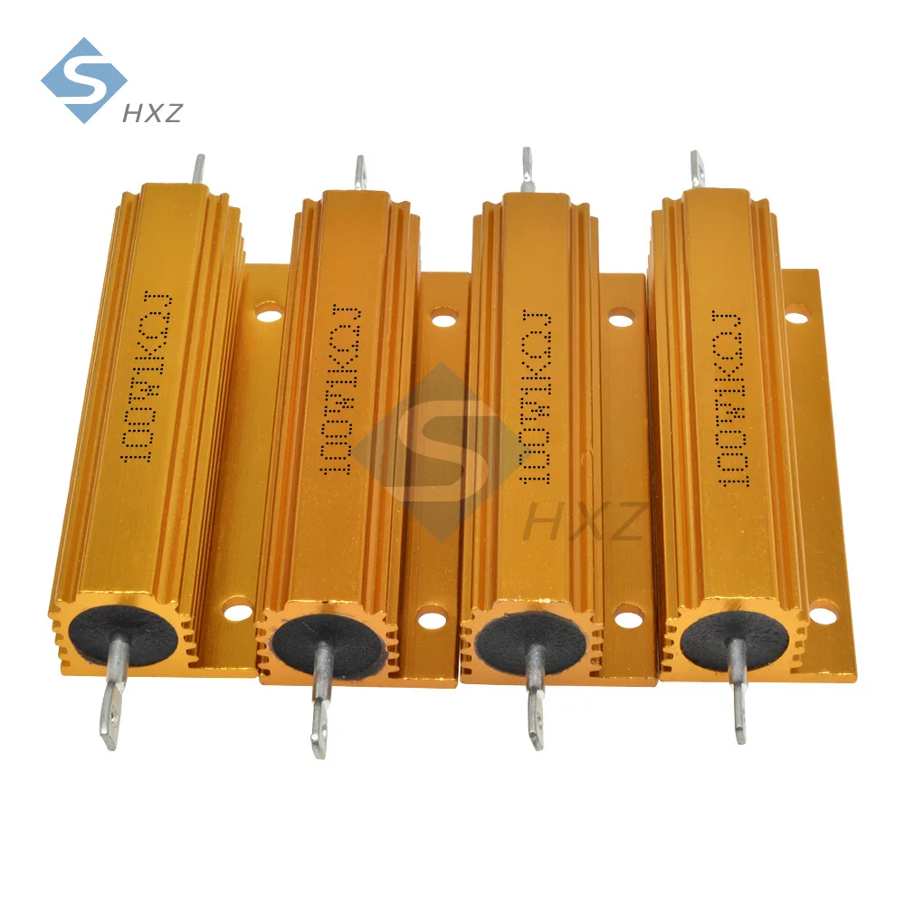 50W 100W 알루미늄 전원 금속 쉘 케이스 권선 저항기 0.01-1Ohm 0.1 0.5 1 2 3 4 5 6 8 10 12 15 20 22 30 33 50 100 1000Ω