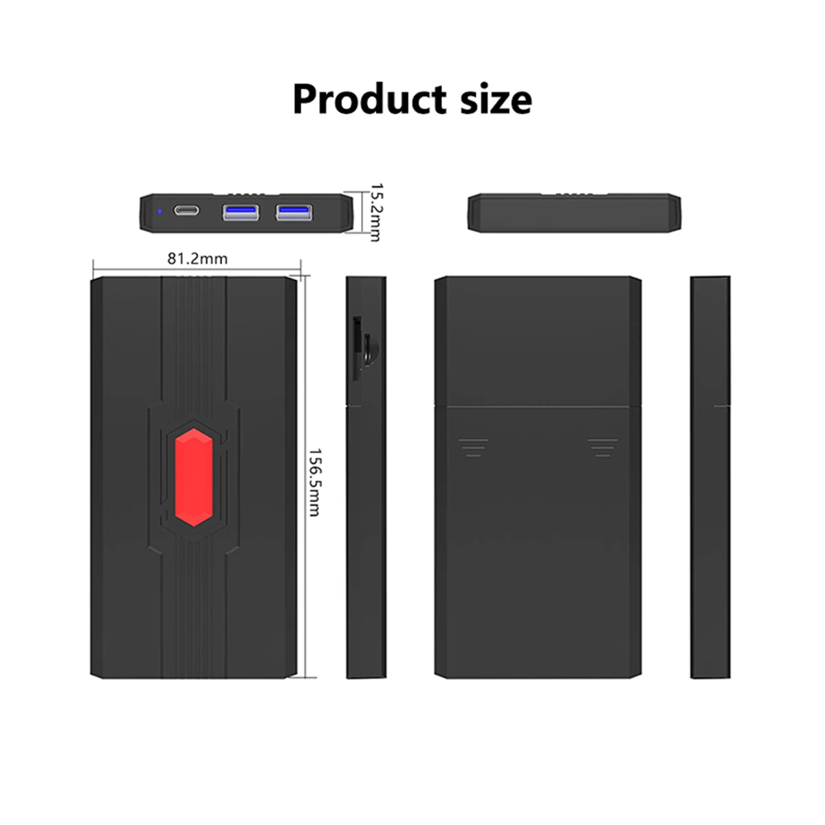 多機能2.5インチハードディスクボックス USB3.0 Type-C TF/SDカードリーダー搭載 プライベートモデル 外付けハードディスクケース