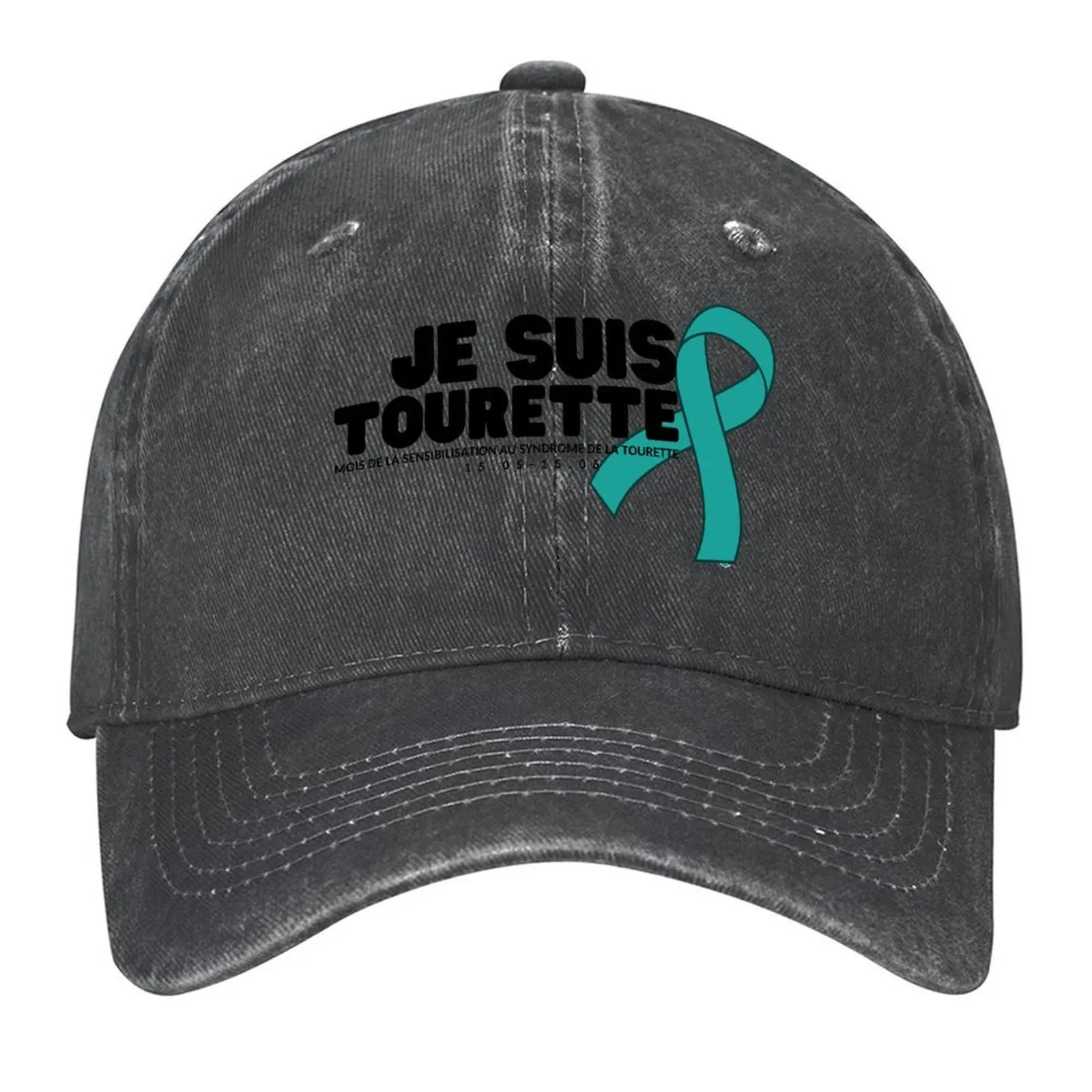 

I am Tourette' black letters Baseball Cap Trucker Cap Sun Cap beach hat Vintage Hats Man Women's