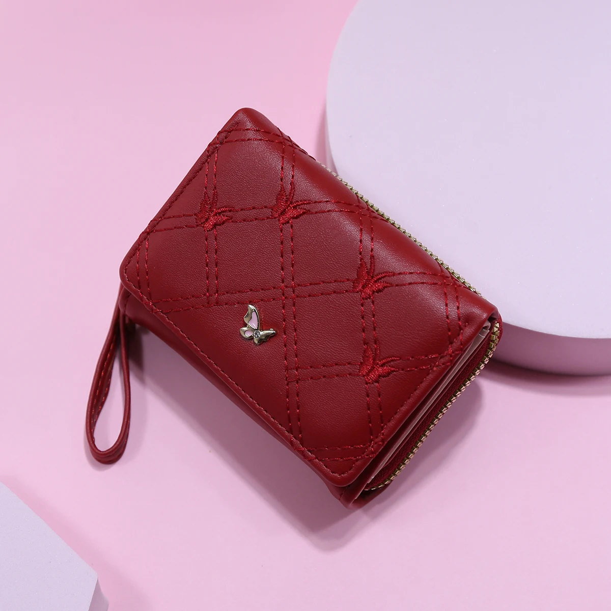 

Butterfly Women's Short Wallet, Stylish Tri-fold Large Capacity Clutch Bag, Gift Gift, Zipper Card Holder Coin Purse