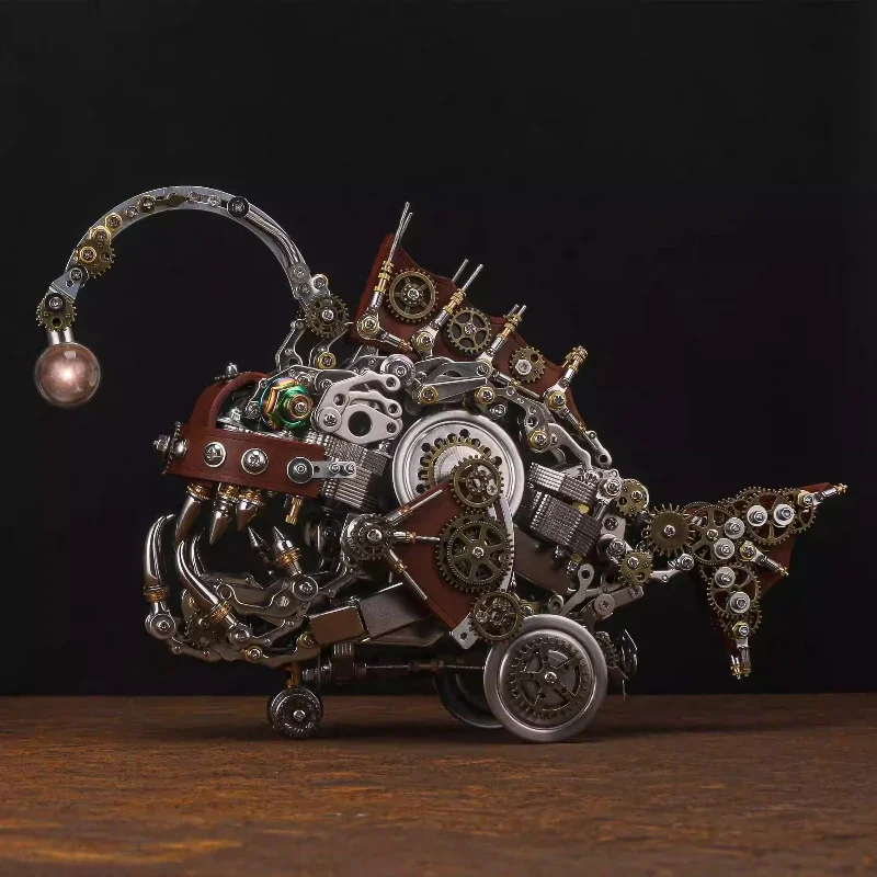 Mechanical Party Lantern Fish Metal Assembly Guochuang Mecha Model Steampunk Three-dimensional Puzzle Adult Decompression
