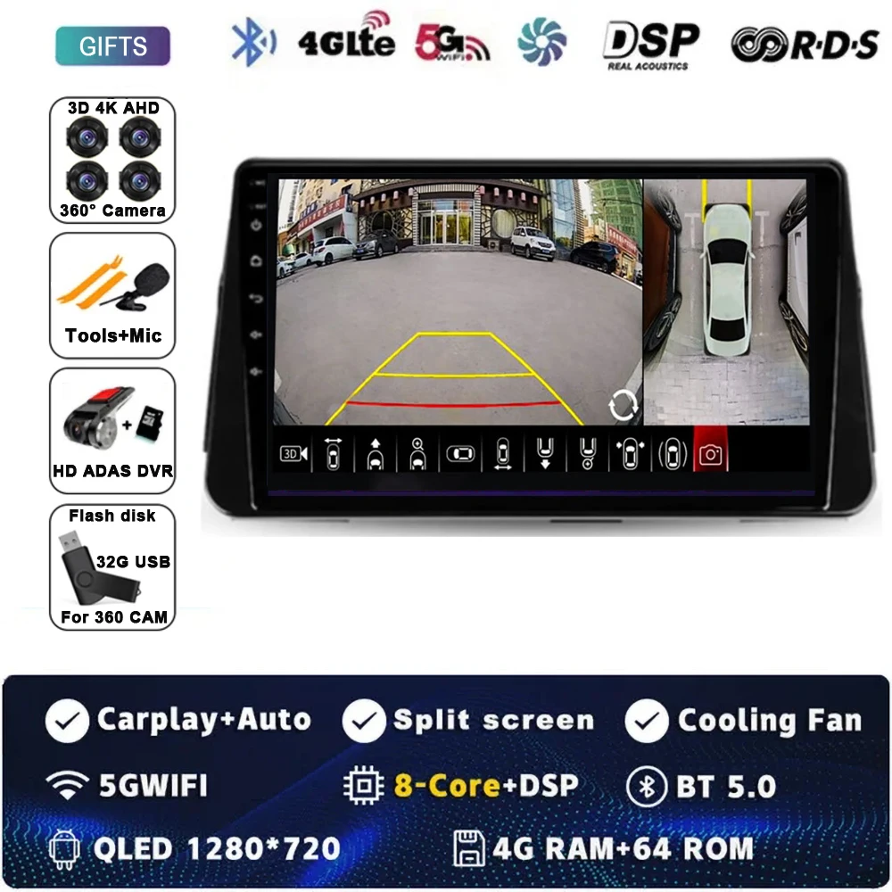Android 15 Carplay Auto Voor NISSAN MICRA KICKS 2017 2018 2019 Autoradio Multimedia Video Player Navigatie GPS Geen 2Din 2 Din 4G