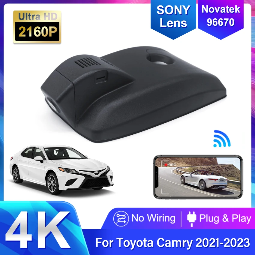 

For Toyota Camry 2021 2022 2023 Front and Rear 4K Dash Cam for Car Camera Recorder Dashcam WIFI Car DVR Recording Devices