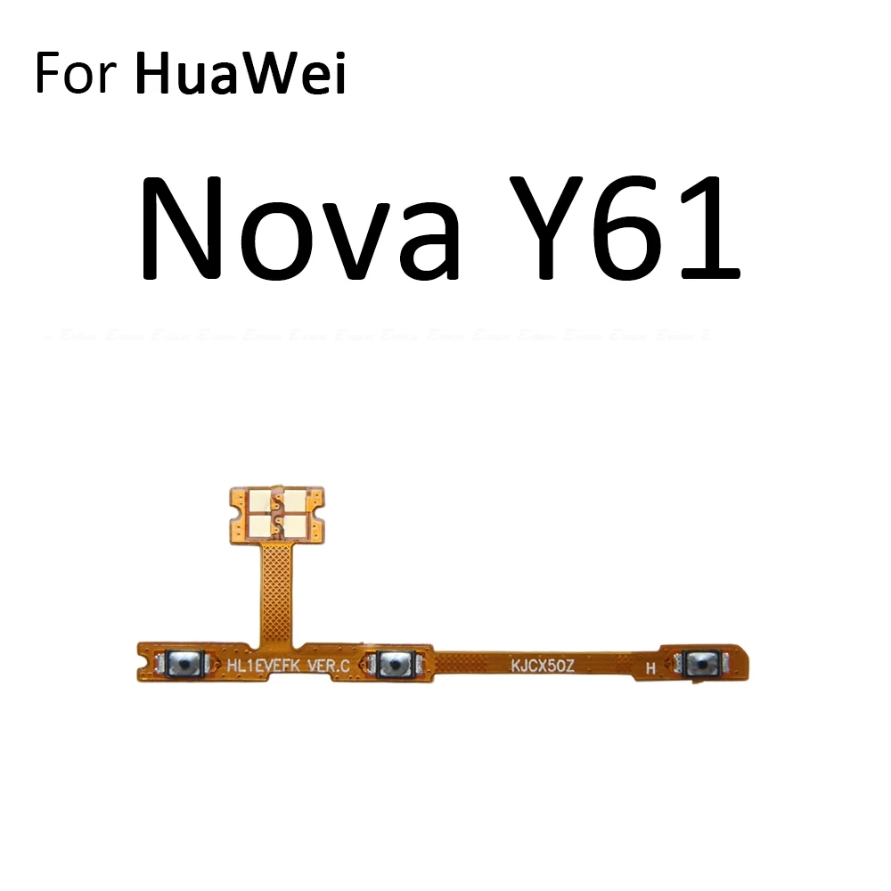 Power On Off Button Volume Switch Key Control Flex Cable Ribbon For HuaWei Nova Y61 Y62 Y70 Plus Y71 Y72 Y90 Y91