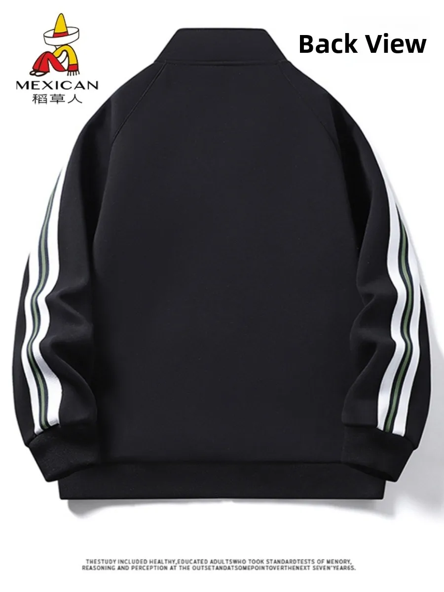 Casual Loose Fit Stand Collar Jacket for Men Student Youth Fashion Korean Style Spring Autumn Seasonal Polyester Nylon Compos...
